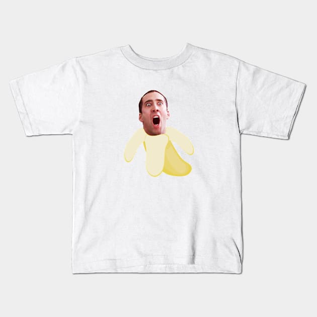 Nicholas cage banana Kids T-Shirt by YaiVargas